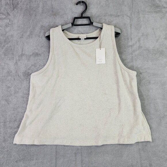Womens Terry Tank Top A New Day Tan Size XL - Picture 1 of 11